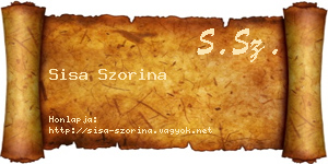 Sisa Szorina névjegykártya